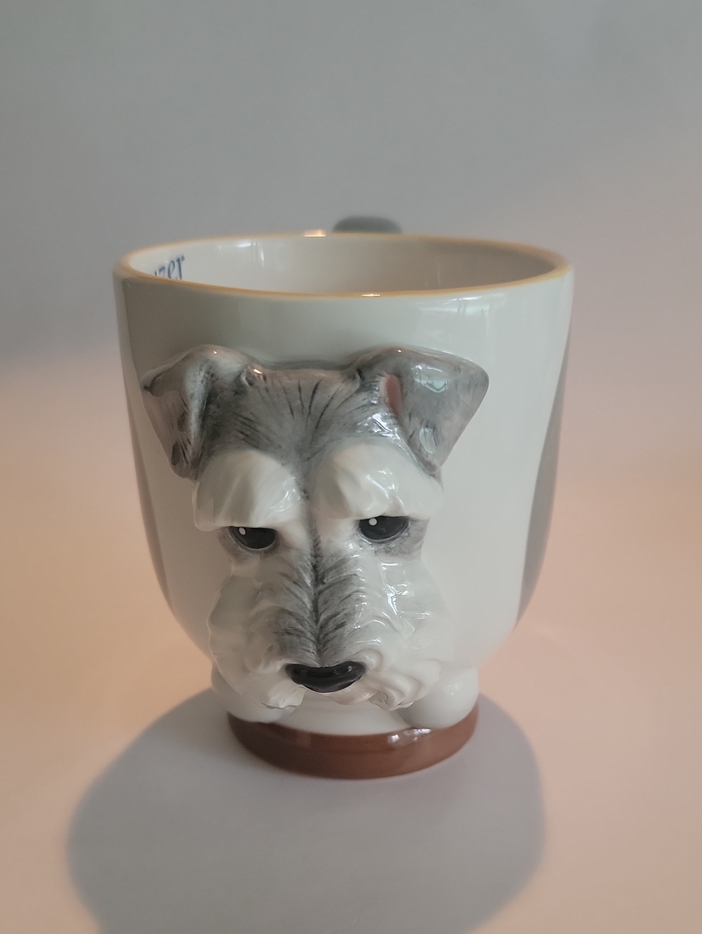 SCHNAUZER Dog Porcelain Coffee Mug Cup Ceramic Figurine Quality By DNC Arcadia